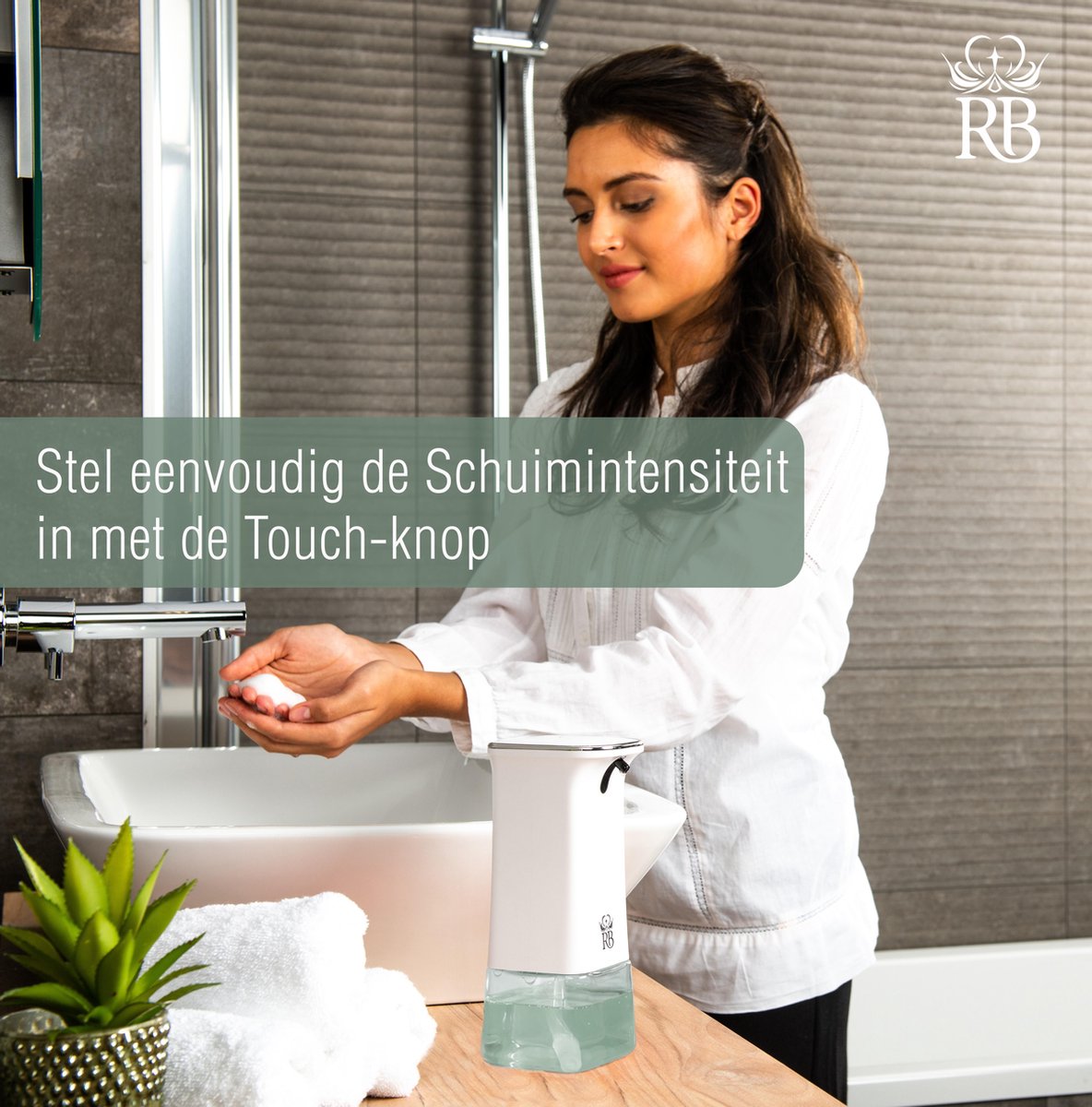 Royal Belinda Automatische Zeepdispenser – 350 ML Schuimdispenser – Met Wandmontage - Afbeelding 3