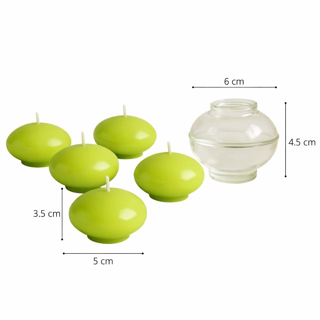 Kaars mal – Drijvende Theelichtjes Set 5 Stuks - Afbeelding 3