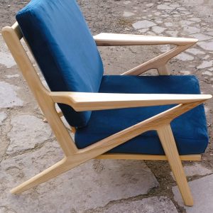 Zetel “Pablo” blauw fluweel