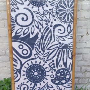 Wandpaneel blauw/wit