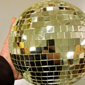 spiegelbol 10 cm champagne goud