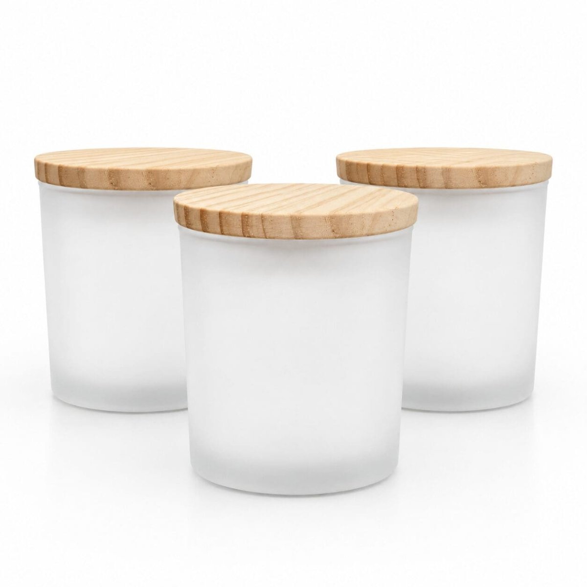 Kaars potten – Wit Glas - Afbeelding 2