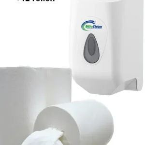 DiDoClean MINI Handdoekrol dispenser inclusief 12 handdoekrollen