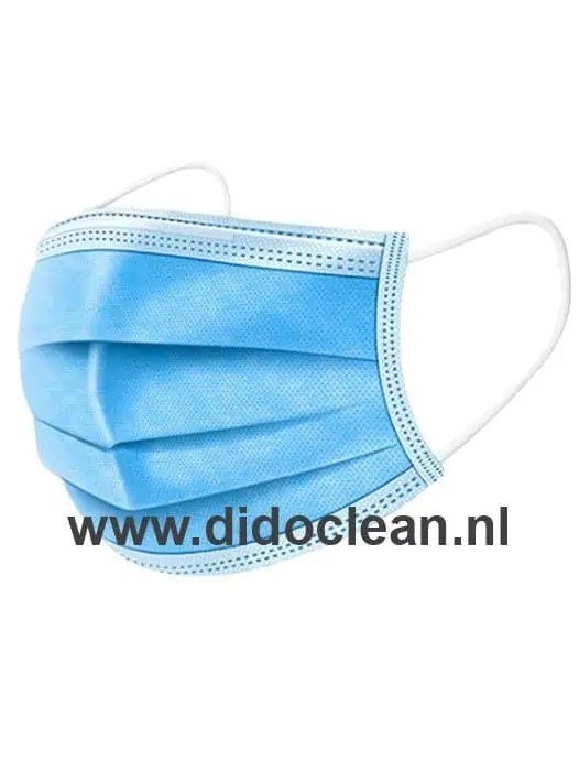 Mondmasker 3 laags 50 stuks BLAUW - Afbeelding 2