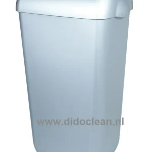 PlastiQline Afvalbak RVS-look 43L open inworp