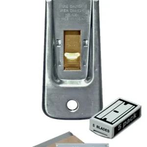 Pocket Scraper Glasmes 4cm incl. 5 mesjes