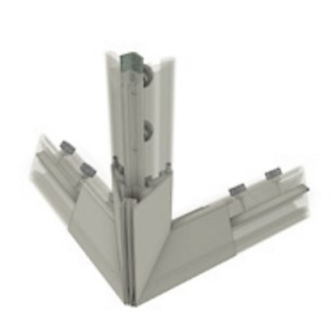 Boxscreen verbindingsitem 90° set van 4 stuks