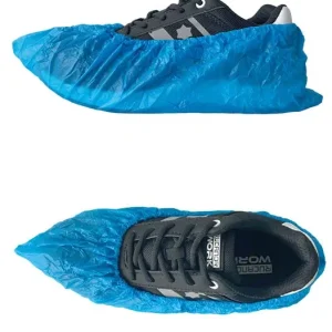 Schoenbeschermers Overschoenen 55mu PE Blauw 41x15cm -100st.