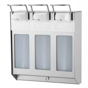 MediQo-line TRIO Zeep- & desinfectiemiddeldispenser 1000 ml KB RVS