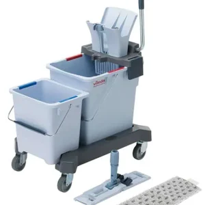 Vileda Starterkit Double 182956 US Pro Compleet – Emmer 25l, Emmer 8l, Hendelpers, Chassis, Frame, r-Microspeed Plus mop