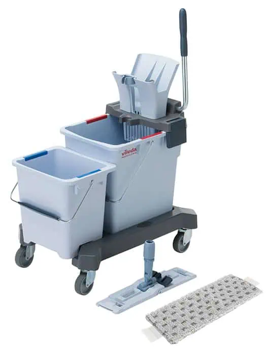 Vileda Starterkit Double 182956 US Pro Compleet – Emmer 25l, Emmer 8l, Hendelpers, Chassis, Frame, r-Microspeed Plus mop
