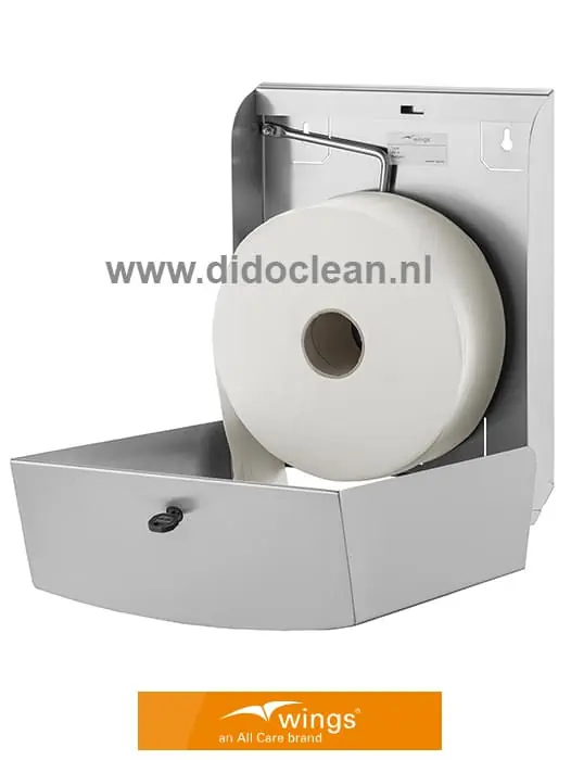 Wings RVS Toiletroldispenser voor Jumborollen - Afbeelding 4