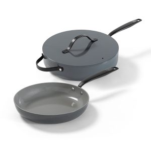 BE Living Essential Series Pannenset 2-delig – Koekenpannen Ø 28 cm – Hapjespan met deksel Ø 28 cm