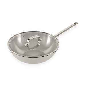 ELLE Gourmet Moderne Wokpan met Deksel – Ø 28 cm – Geschikt voor alle warmtebronnen