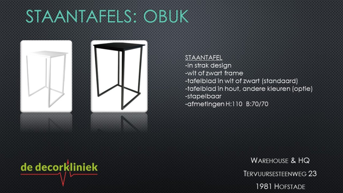 staantafel OBUK zwart - Afbeelding 5