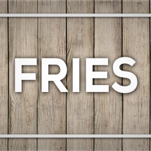 Sign 013  Fries (wood)
